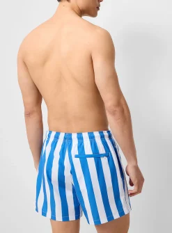 Parasol-stripe swim short