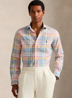Pastel check linen shirt