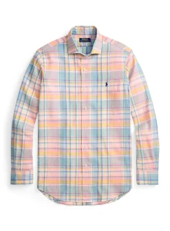 Pastel check linen shirt