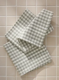 Pastel gingham dishcloths