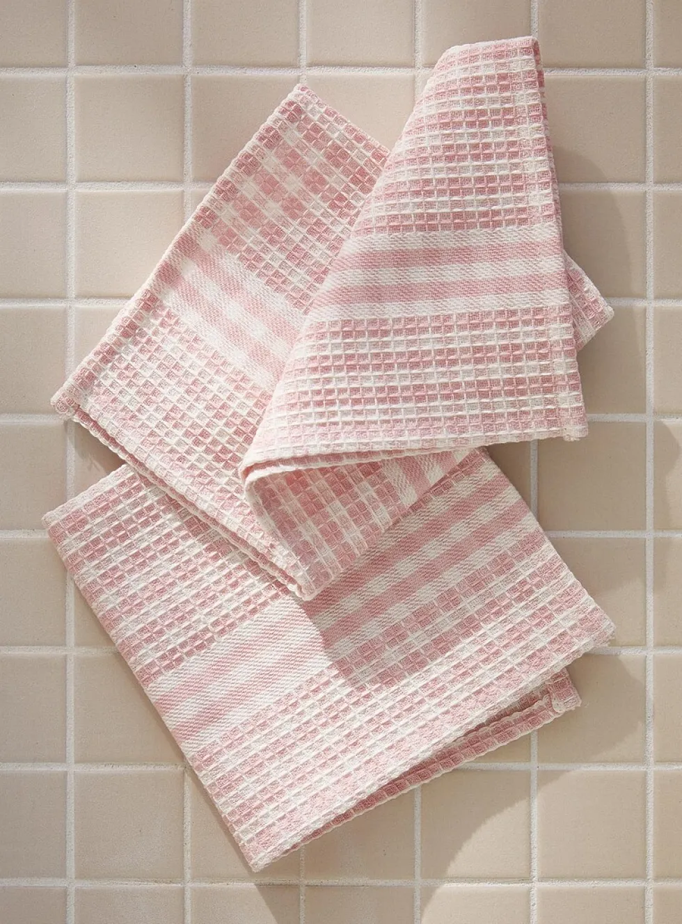Pastel gingham dishcloths