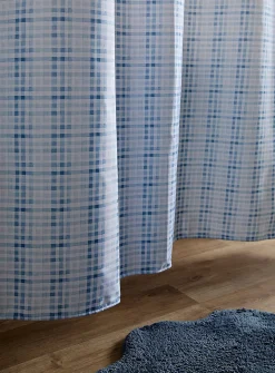 Pastel gingham shower curtain