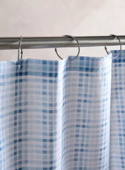 Pastel gingham shower curtain