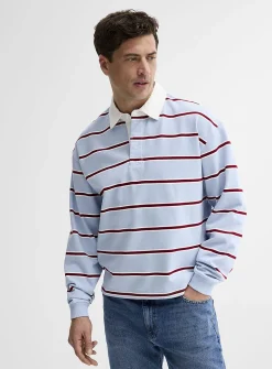 Pastel stripe rugby polo