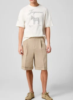Pastro cuffed pleated Bermuda short