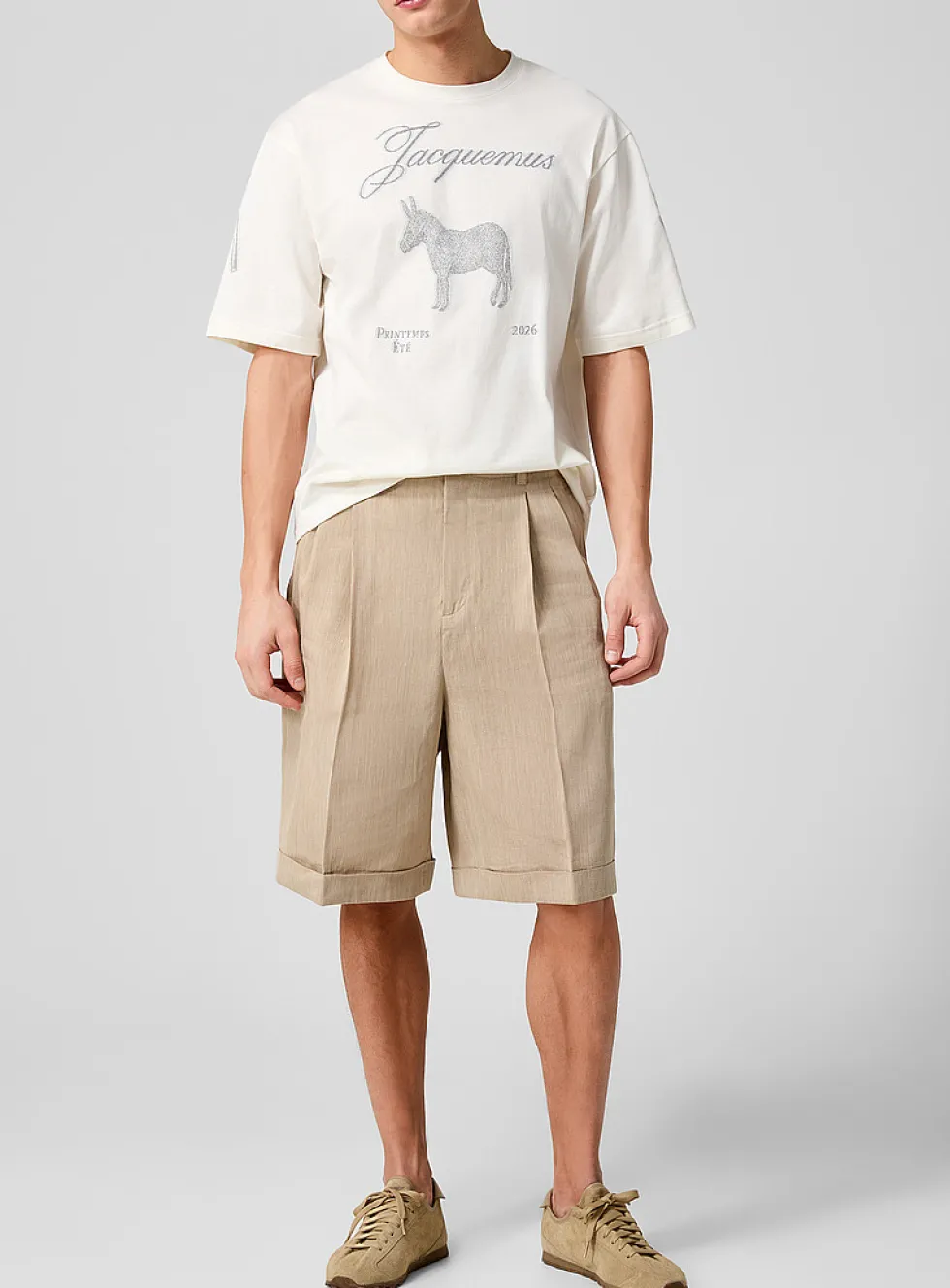 Pastro cuffed pleated Bermuda short