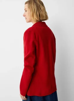 Patch pockets blazer-style cardigan