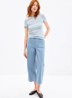 Patch pockets cropped pant