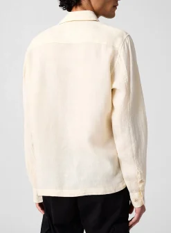 Patch pockets pure linen shirt