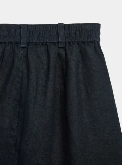 Patch pockets pure linen skort