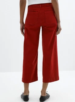 Patch pockets stretch denim pant