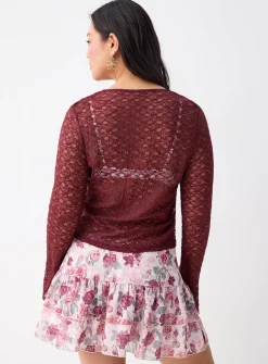 Patterned chiffon miniskirt