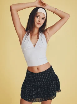 Patterned chiffon miniskirt