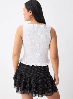 Patterned chiffon miniskirt