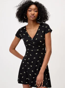 Patterned crossover minidress