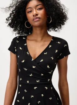 Patterned crossover minidress