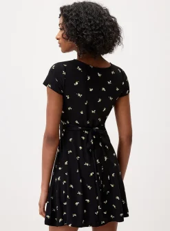 Patterned crossover minidress