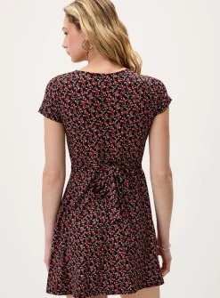 Patterned crossover minidress