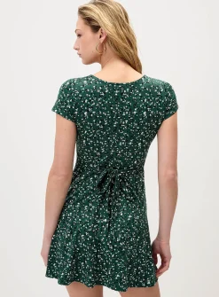 Patterned crossover minidress