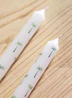 Patterned elongated candles