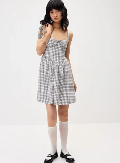 Patterned fit-and-flare minidress