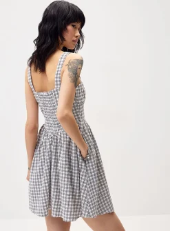 Patterned fit-and-flare minidress