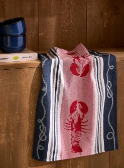 Patterned jacquard tea towel