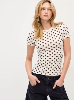 Patterned organic cotton T-shirt
