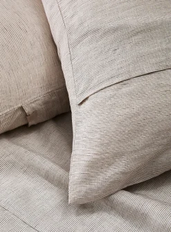 Patterned pure European linen pillow sham