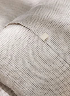 Patterned pure European linen pillow sham