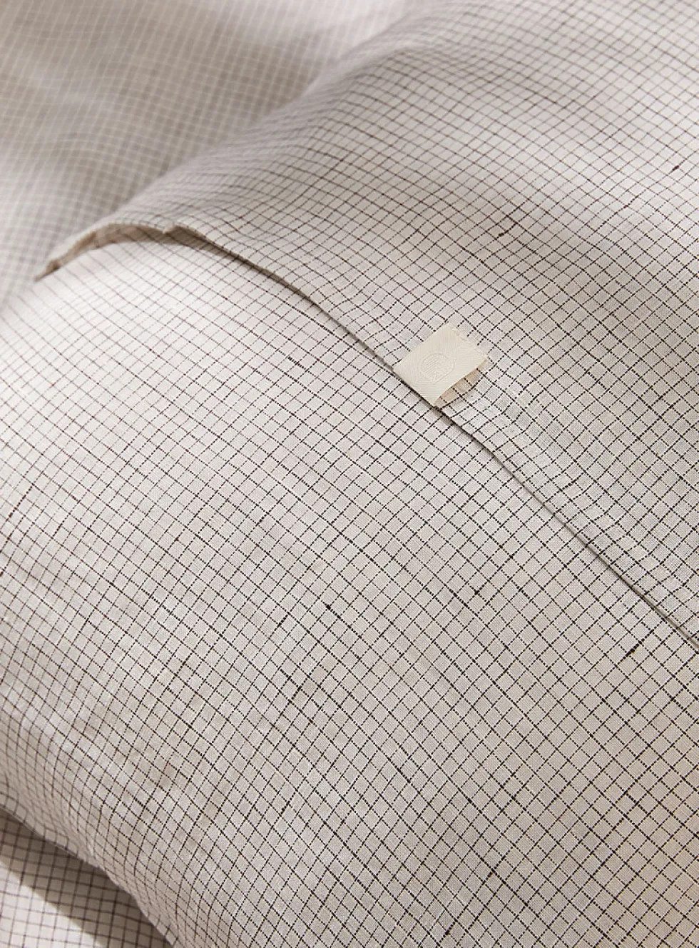 Patterned pure European linen pillow sham