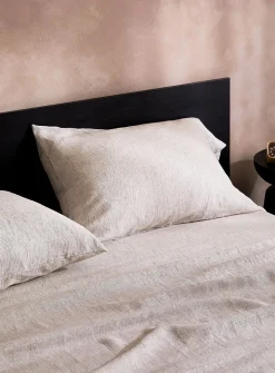 Patterned pure European linen pillowcases