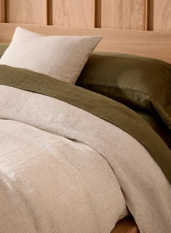 Patterned pure European linen duvet cover