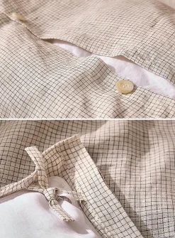 Patterned pure European linen duvet cover