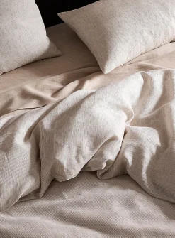 Patterned pure European linen duvet cover