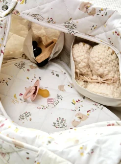 Patterned quilted diaper bag