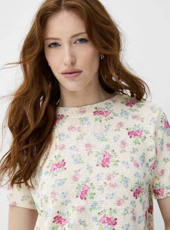 Patterned soft boxy-fit sweater