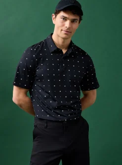 Patterned textured golf polo