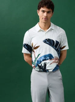 Patterned textured golf polo