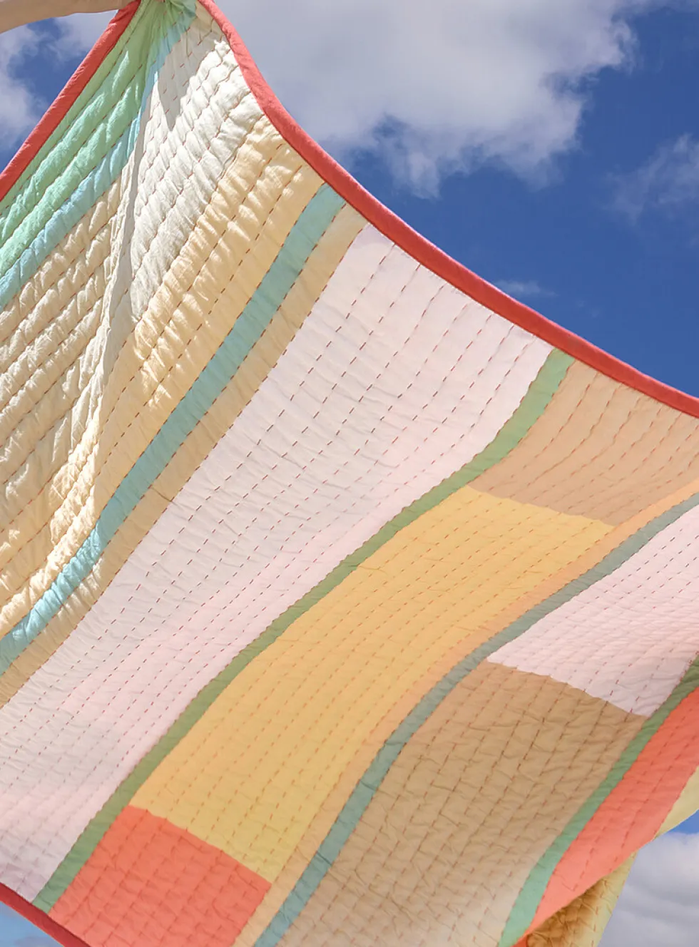 Pavilion colour blocks quilted blanket