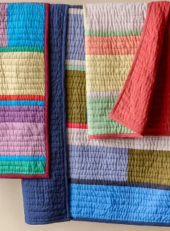 Pavilion colour blocks quilted blanket