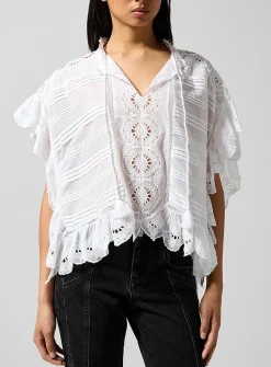 Payton pintucked cropped top