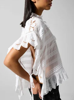 Payton pintucked cropped top