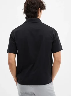 Peachskin jersey golf polo