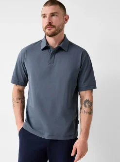 Peachskin jersey golf polo