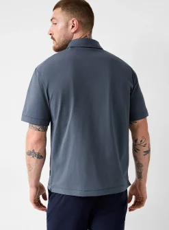 Peachskin jersey golf polo