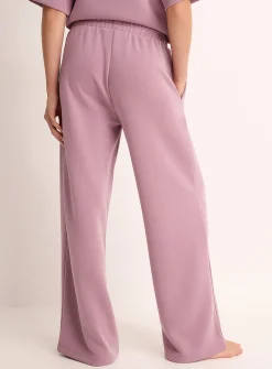 Peachskin-feel straight-leg lounge pant