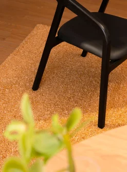 Pearl grey bouclé artisanal rug
