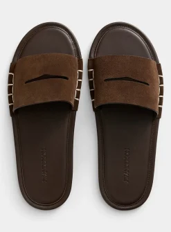 Penny slit slide sandals