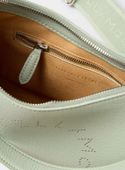 Perforated logo mint shoulder bag